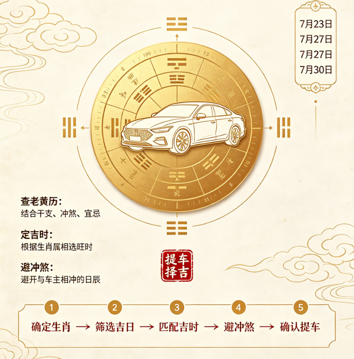 提车吉日查询示意图